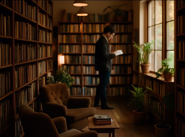 Books on the shelf